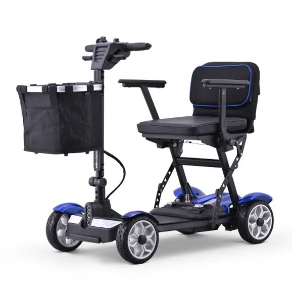 Passionspot GlideGo 4 Wheel Mobility Scooter for Adults Seniors – Foldable with 24V 12Ah Battery